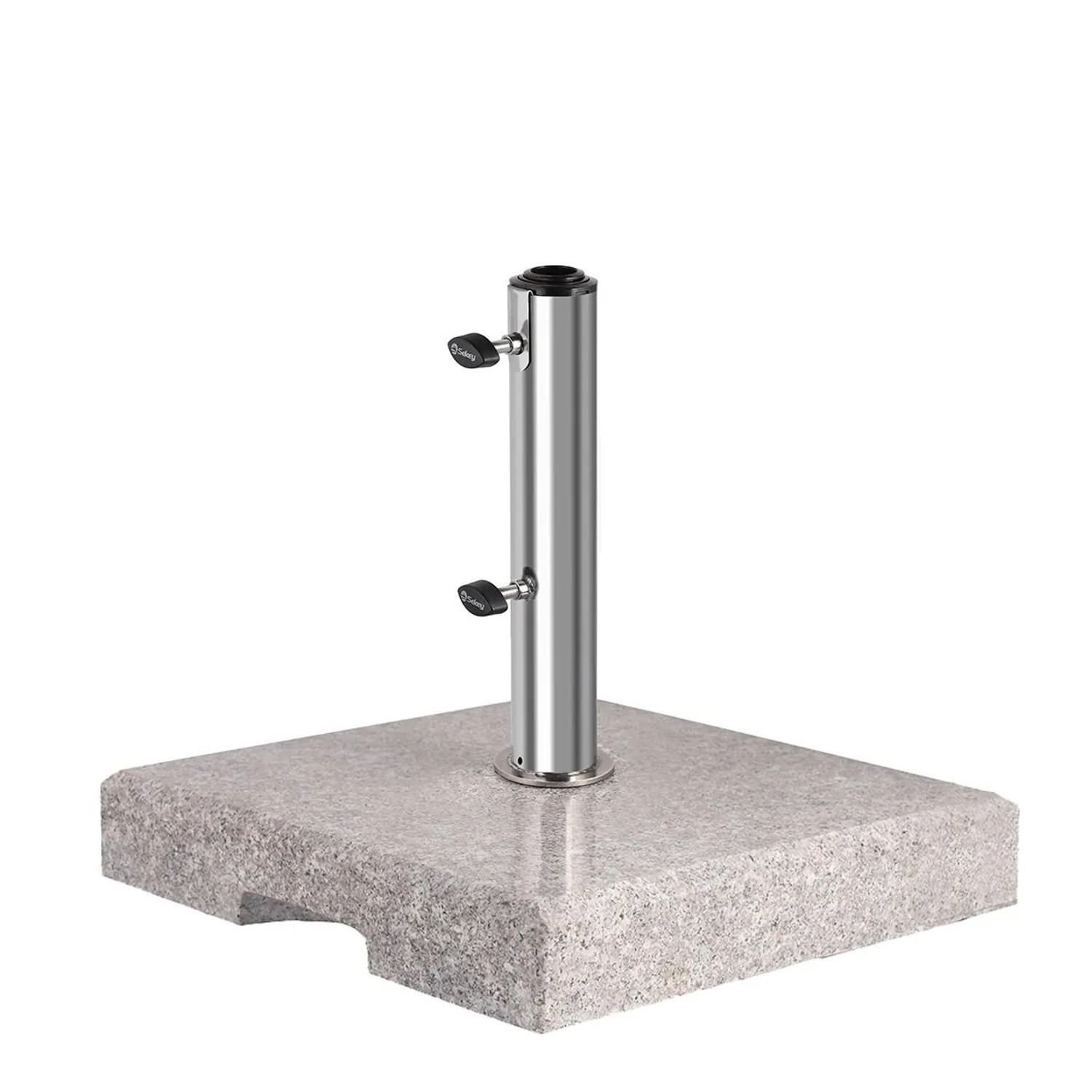 Sekey Betonschirmständer 25/29 kg Rechteckig aus Granit für Sonnenschirme bis 48 mm