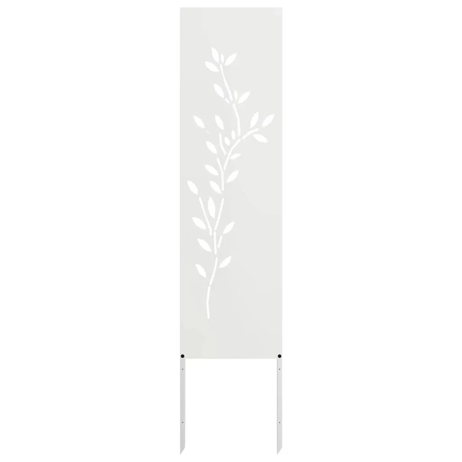 vidaXL Garten Sichtschutz-Leinwand Floral Weiß 32 x 140 cm 876253