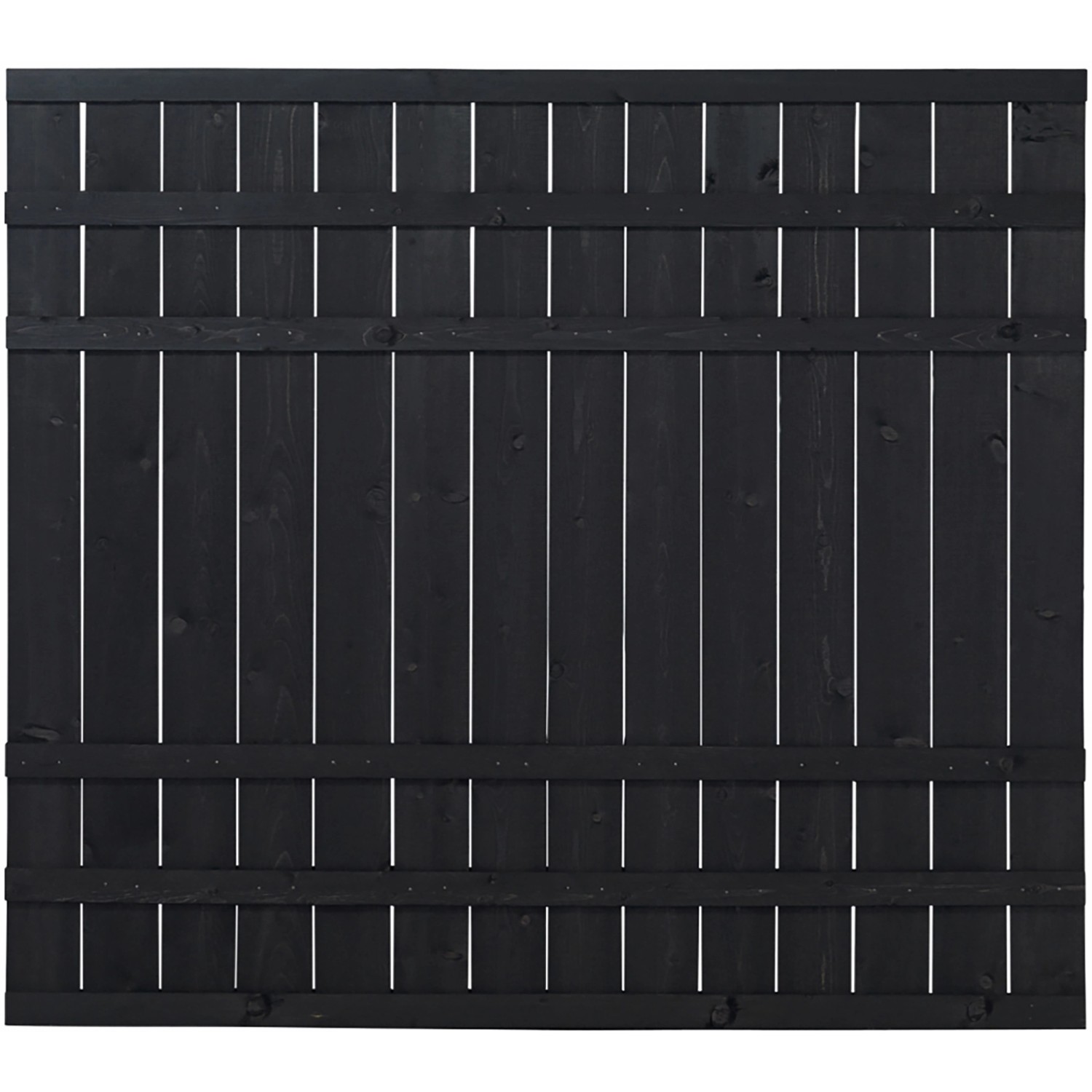 Sichtschutzzaun Rustik Nadelholz Schwarz 180 cm x 158 cm günstig online kaufen