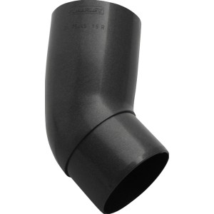 Marley Rohrbogen 45° DN 105 in Anthrazit-Metallic für Kunststoff-Dachrinnen.