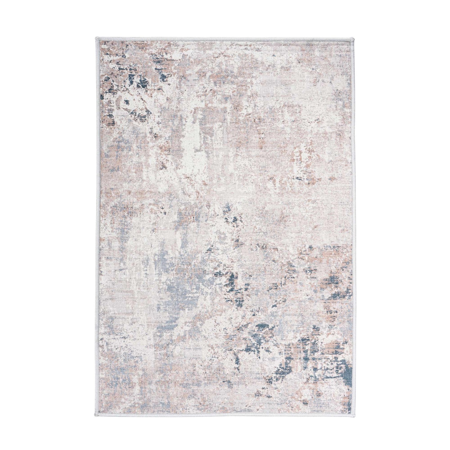 MeGusta Kurzflor Teppich Vintage UsedLook Taupe 80x150 cm Agustina