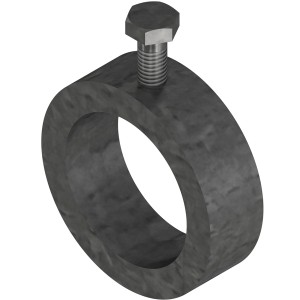 Feuerverzinkter Schake Drehtor Laufring für Bauzäune, mit Schraube zur Fixierung.