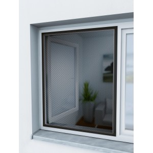 Anthrazit Klemmleiste (1,5m, 2 Stk.) zur Befestigung von Insektenschutznetzen am Fenster.