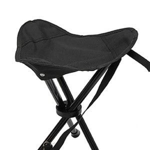 Schwarzer Mojawo 3-Bein Campinghocker/Anglerhocker mit Tragegurt.