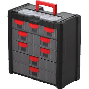 Kistenberg Werkzeug-Organizer Multicase Cargo, 400x200x390 mm, mit Schubladen und Tragegriff.
