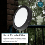 LUXULA LED Aufbauleuchte 24W IP44-Geschützt 2400lm Lichtfarbe Einstellbar CCT Deckenleuchte Rund Ø229x34mm Badezimmerlampe Schwarz_4