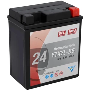 Cartec GEL Batterie YTX7L-BS 6 Ah 150 A