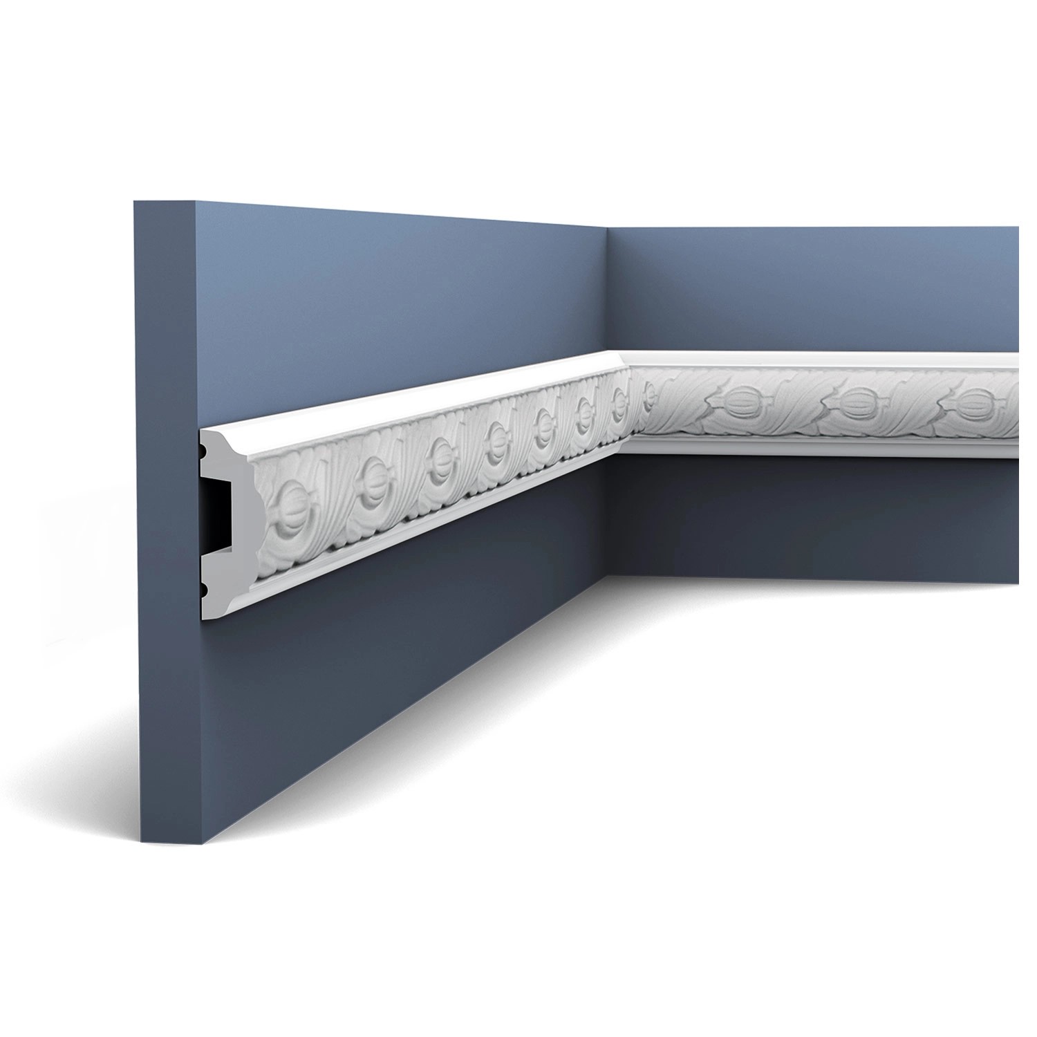 ORAC DECOR P1020 LUXXUS Profilleiste Zierleiste Stuck Profil Ornament Dekor 2 m 200 cm x 4,9 cm x 2,4 cm Weiß