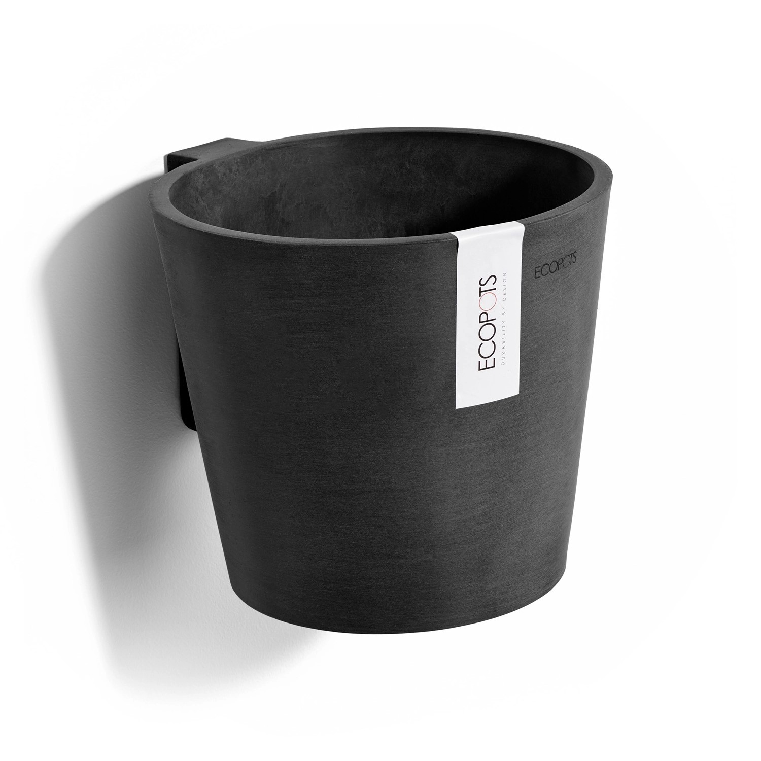 Ecopots Pflanztopf Amsterdam Wall Dunkelgrau 20 cm x 17,5 cm