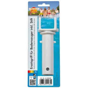 Summer Fun Ersatzstiel-Befestigung für Pool Bodenreinigerbürste, weiß.