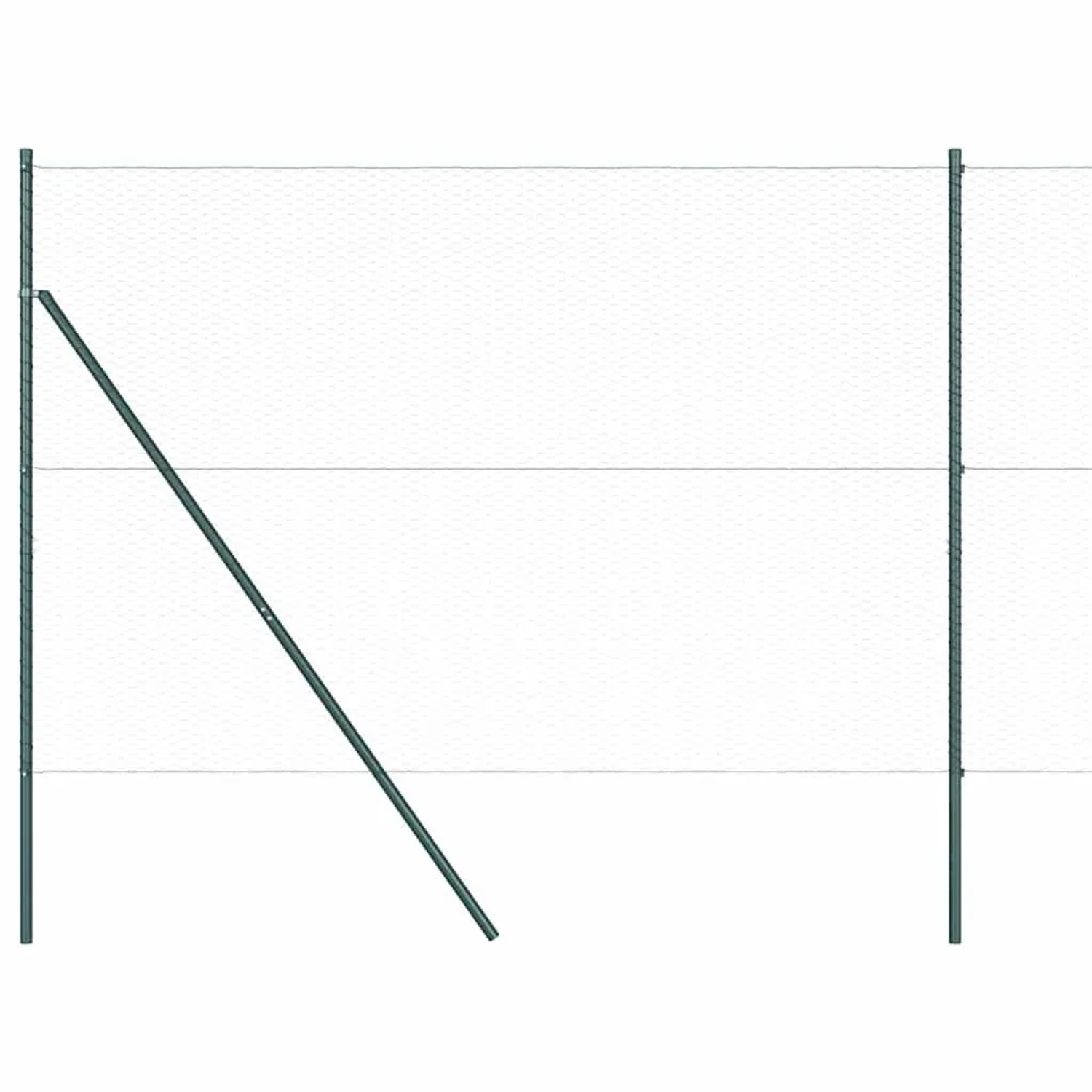 vidaXL Zaunpfosten Grau 100 x 1,6 m 25 mm Maschennetz Stahl und PVC 3352899 günstig online kaufen