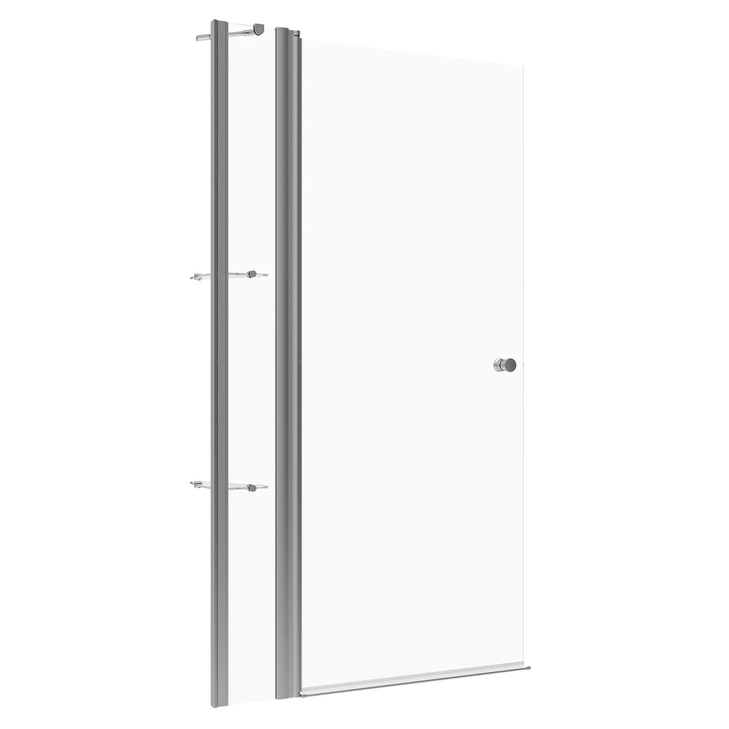 Aquabatos Schwenktür Duschtür Badezimmer Duschabtrennung mit 25 cm Festteil 6mm Glastür Walk in Dusche 100 x 197 cm Dusc...