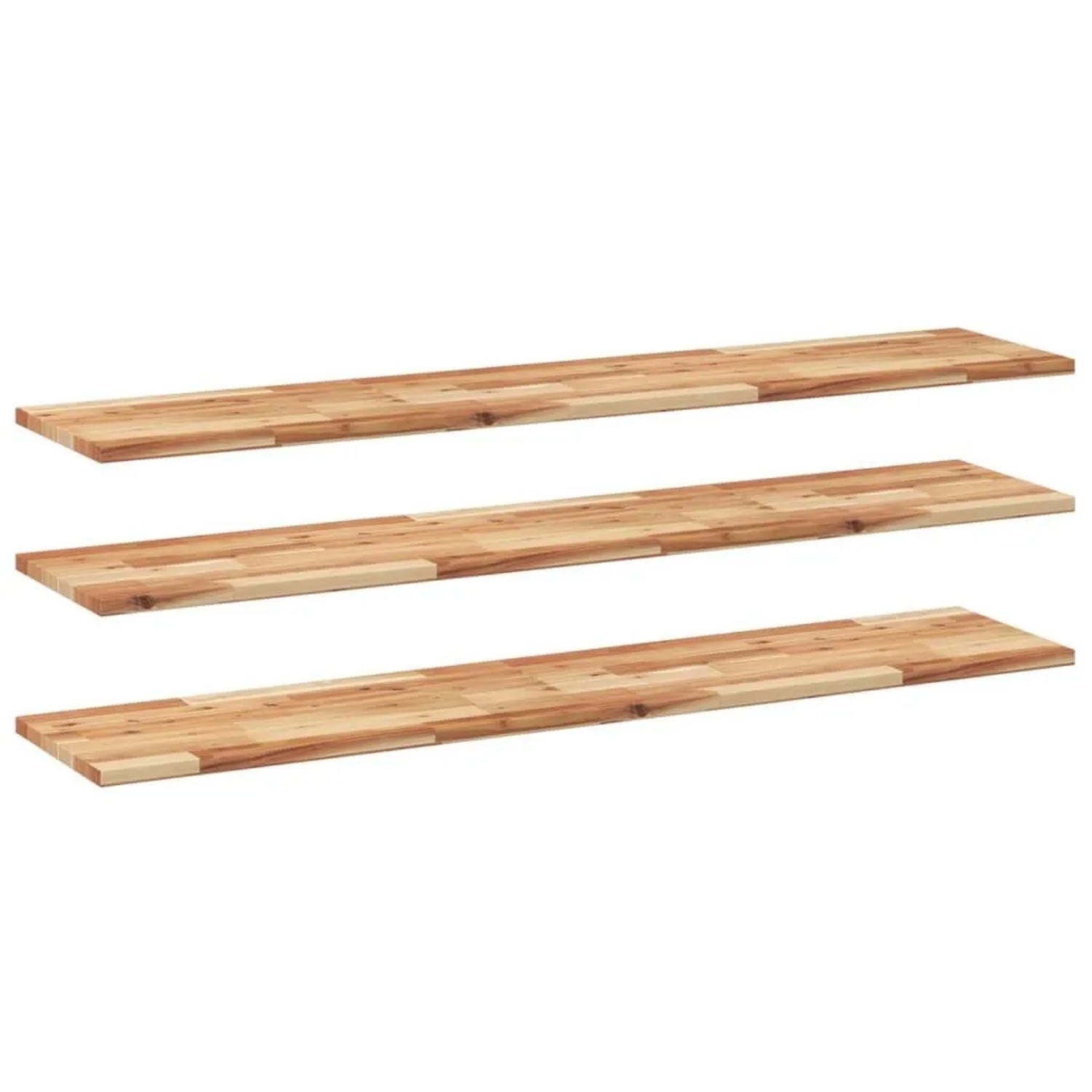 vidaXL Schweberegale 3 Stk 120x30x2 cm Massivholz Akazie Ölbehandelt 3279541
