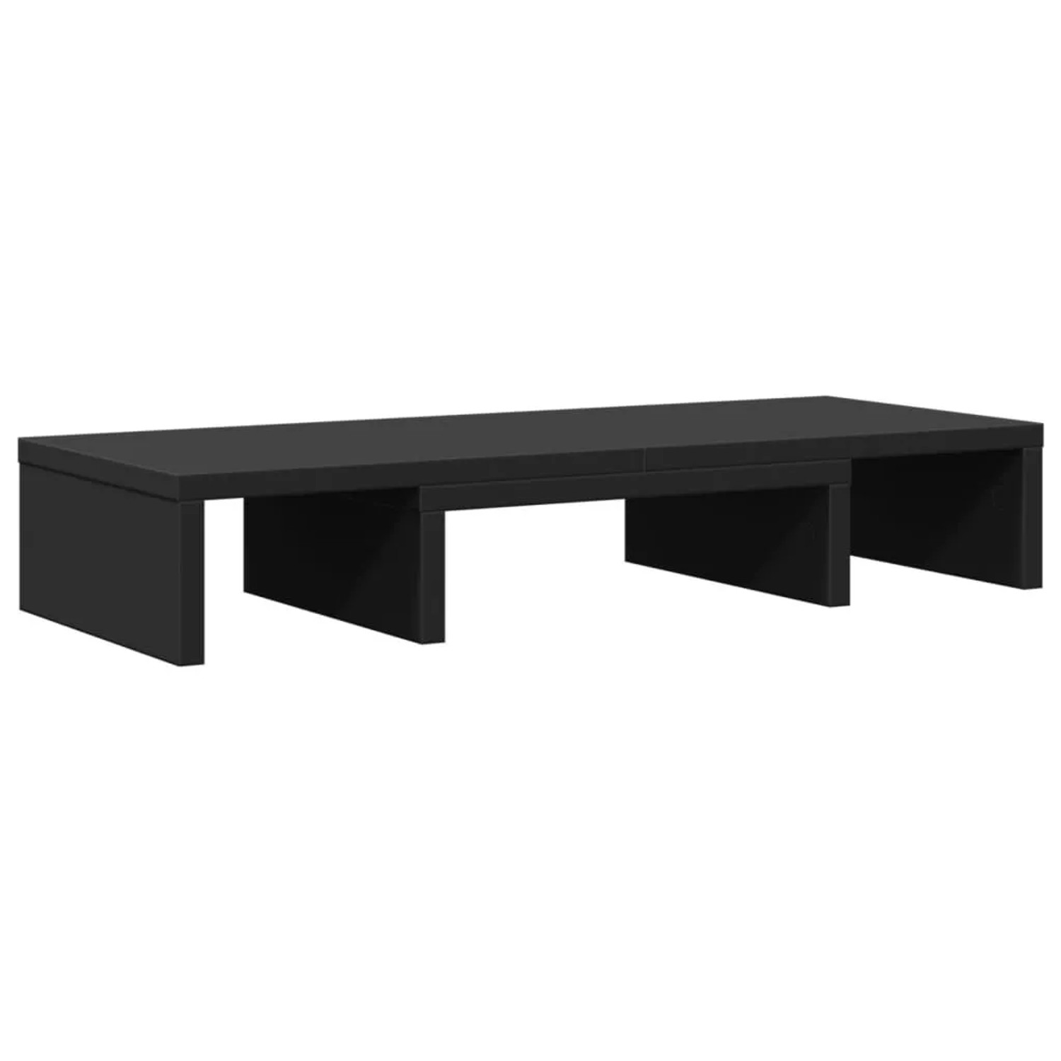 vidaXL Monitorständer Verstellbar Schwarz 60x24x10,5 cm Holzwerkstoff 854626