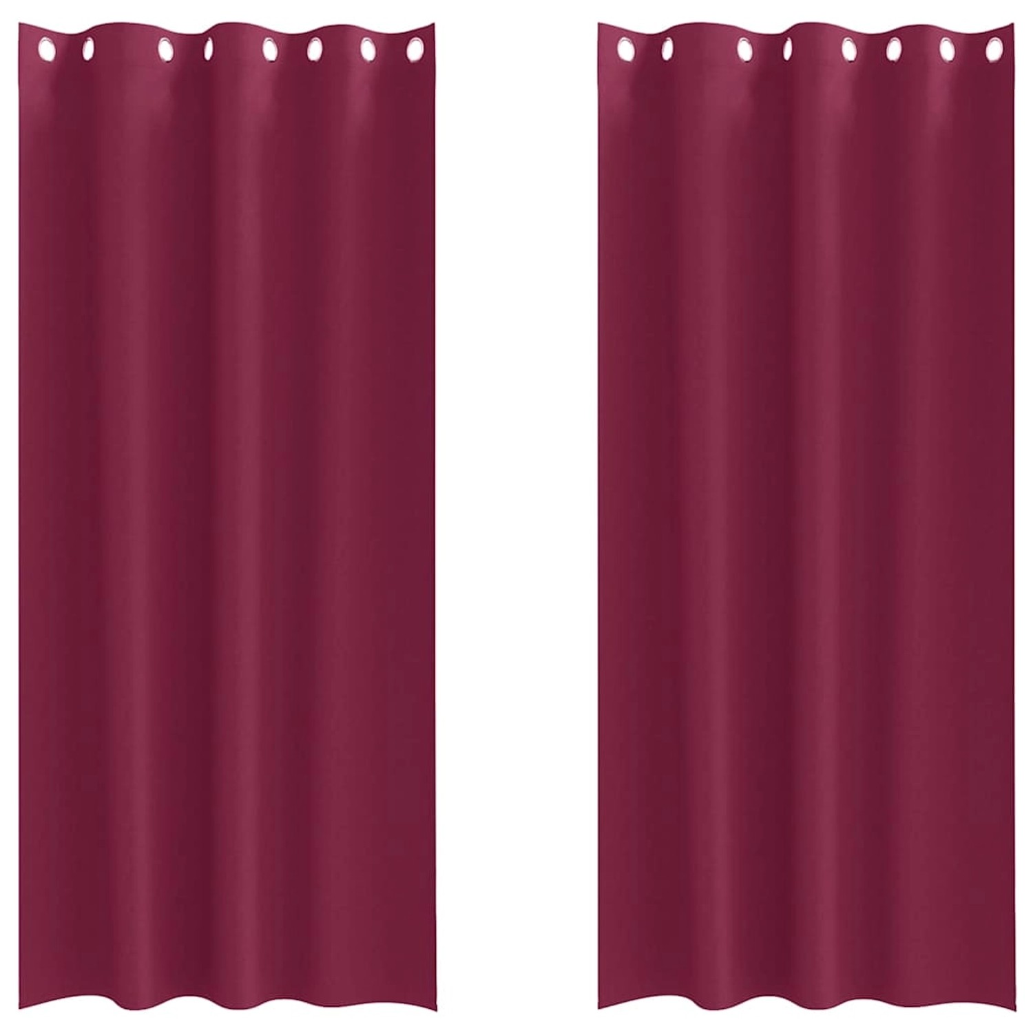 vidaXL Verdunkelungs-Vorhänge mit Ringen Weinrot Polyester 4107356 günstig online kaufen