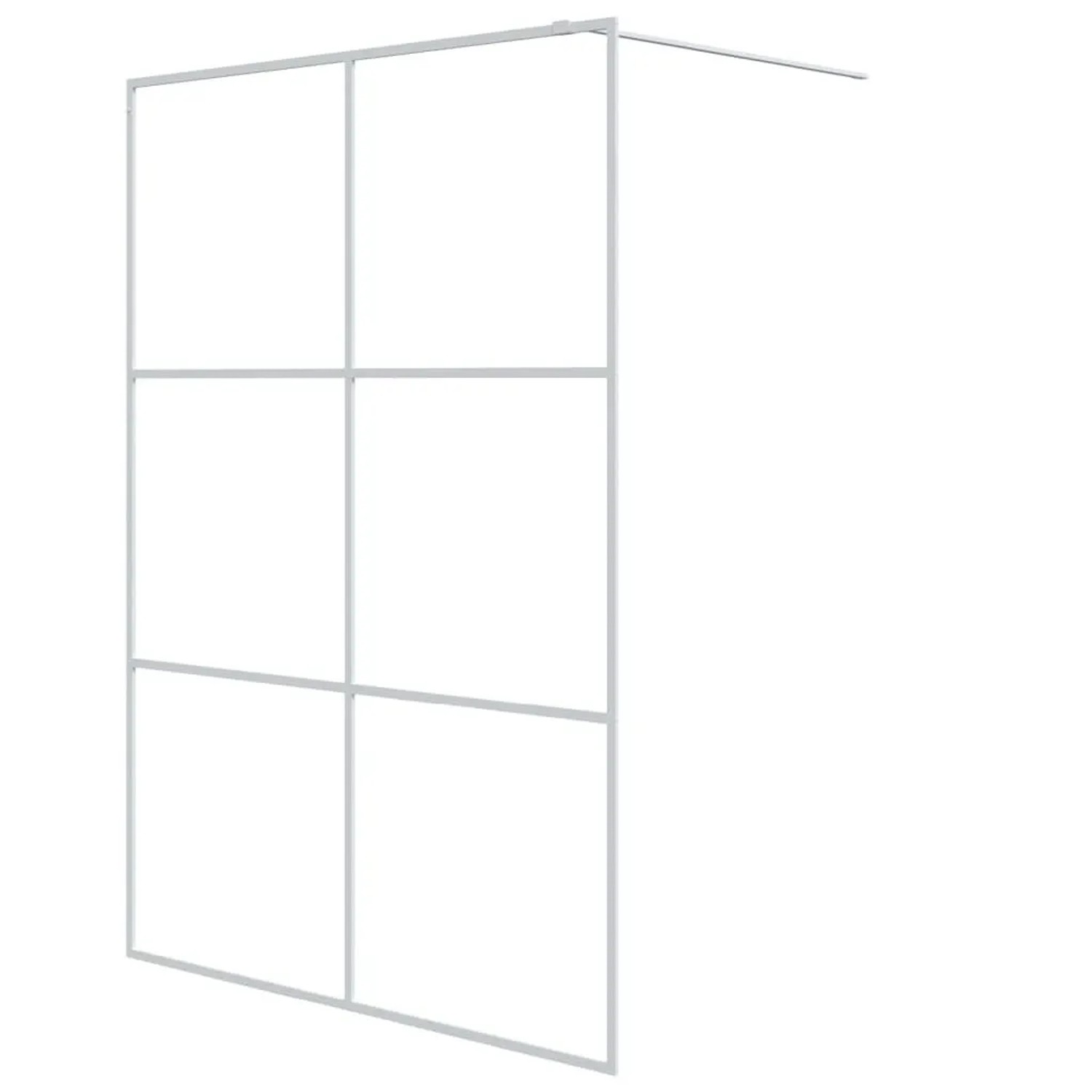 vidaXL Duschwand für Begehbare Dusche Weiß 140x195 cm ESG-Klarglas 152124