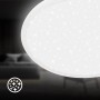 Weißes Brilo LED-Panel Slim Sternenhimmel mit Sternenmuster für Deckenbeleuchtung.