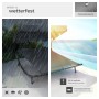 Tectake Gartenliege Livorno: Wetterfestes Design unter Regen, wasserabweisend am Pool. Robustes Metallgestell für 2 Personen.