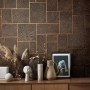 Marburg Vliestapete Natural Opulence in Fliesenoptik, braun. Dekorative Wandgestaltung mit FSC®-Zertifizierung.
