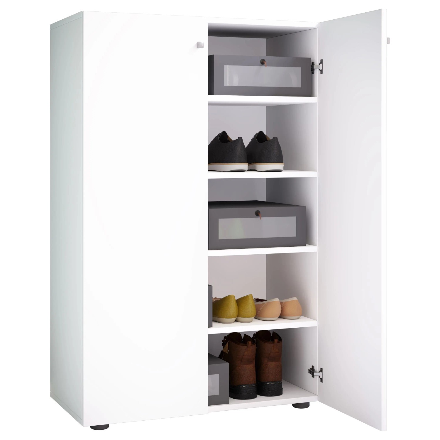 VCM Schuhschrank Lona Weiß