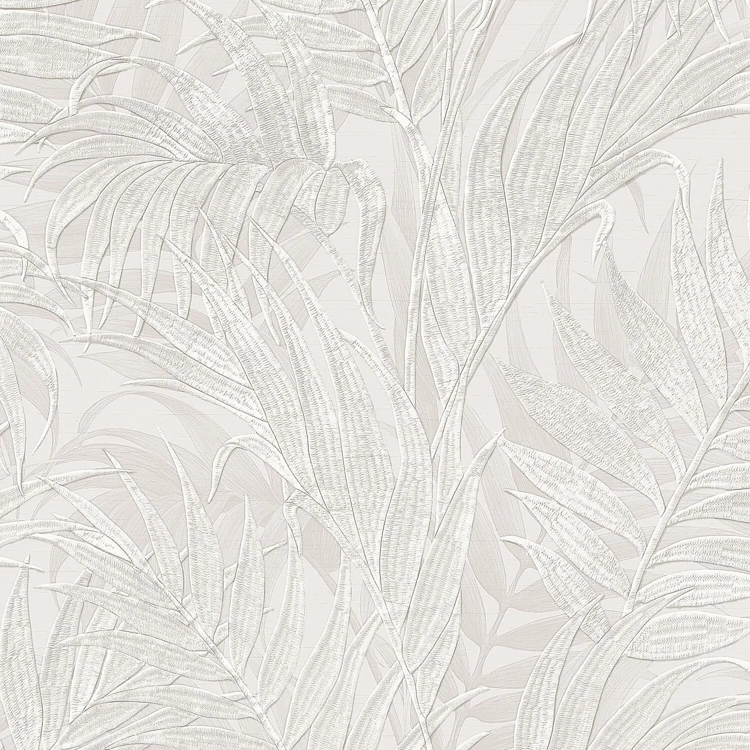 PROFHOME Gr322101-Di Florale Tapete Grau Rein-Weiß Silber Licht-Grau 0,53 m x 10,05 m  5,33 m2