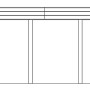 Technische Zeichnung: Carport Friesland Schiefergrau mit Aluminiumdach, Maße und Pfostenanordnung.