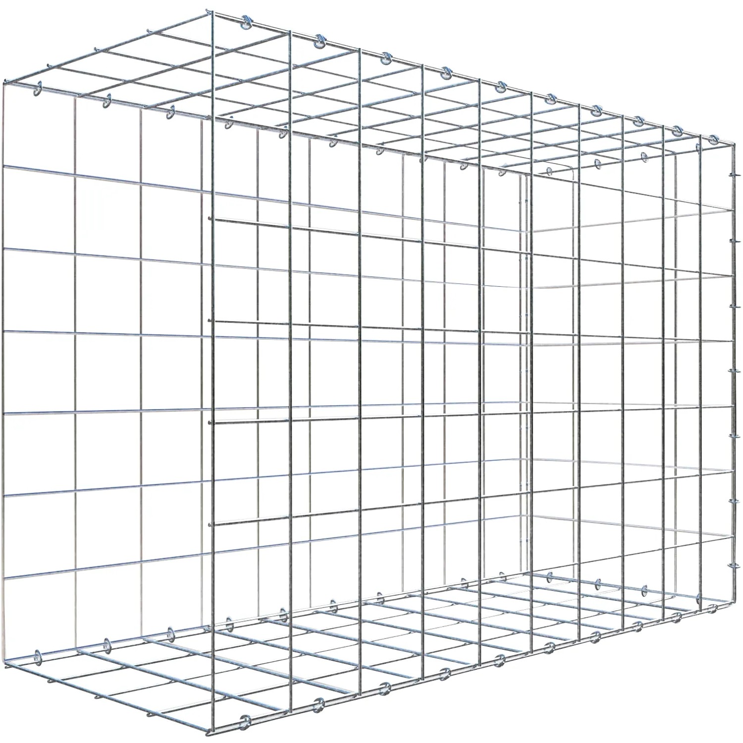 Gabiona C-Ring-Gabione-Anbaukorb Typ 2 70 x 100 x 40 cm Maschenw 10 x 10 cm