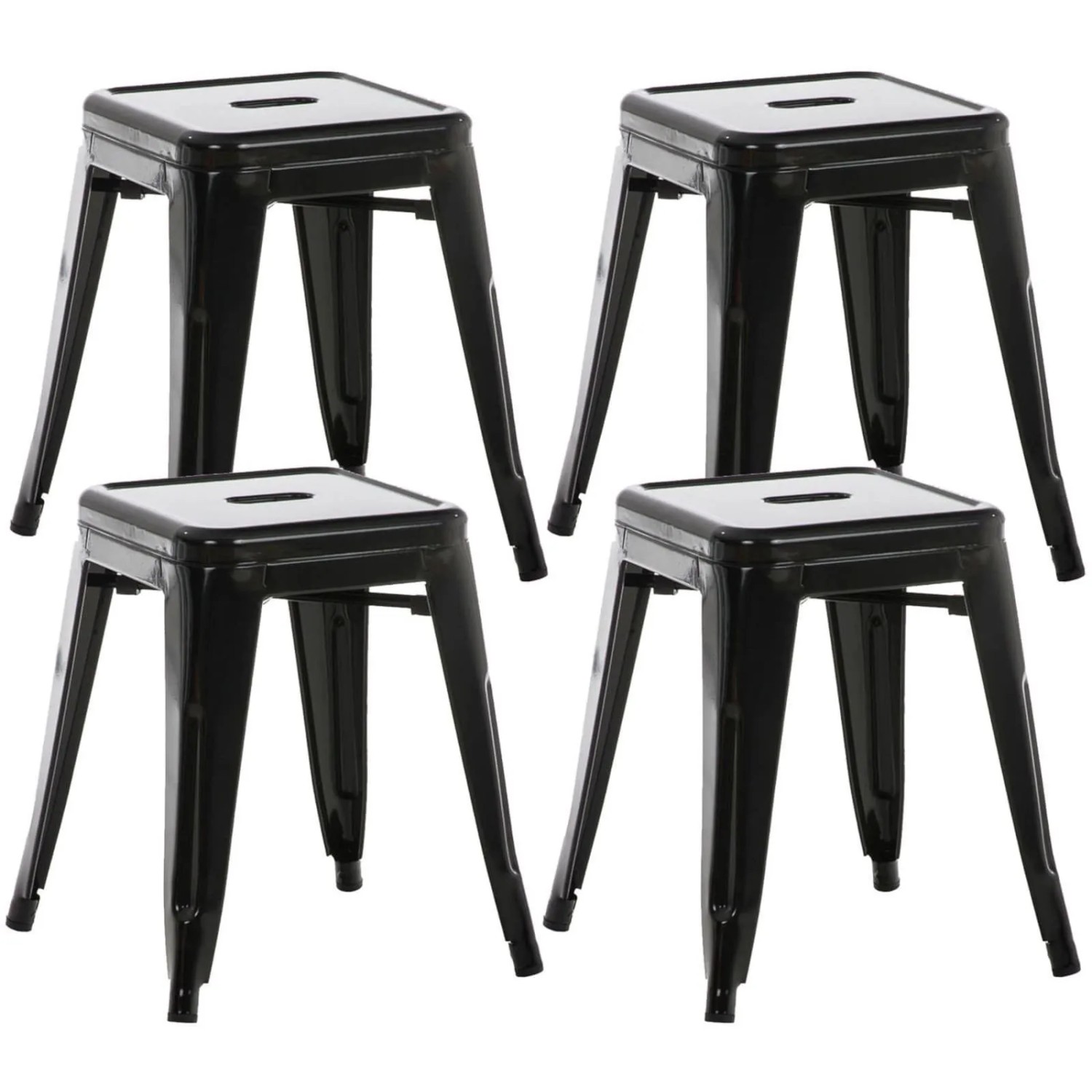 CLP 4er Set Hocker Armin Schwarz