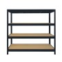 KARAT Schwerlastregal Weitspannregal - Schwarz - Gesamtlast 1500 kg - 177 x 160 x 60 cm_5