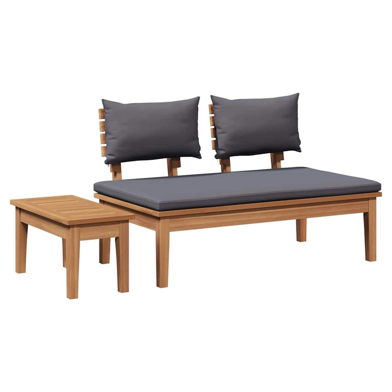 vidaXL Gartenbank 2-Tlg Braun Massivholz Teak 42006398 günstig online kaufen