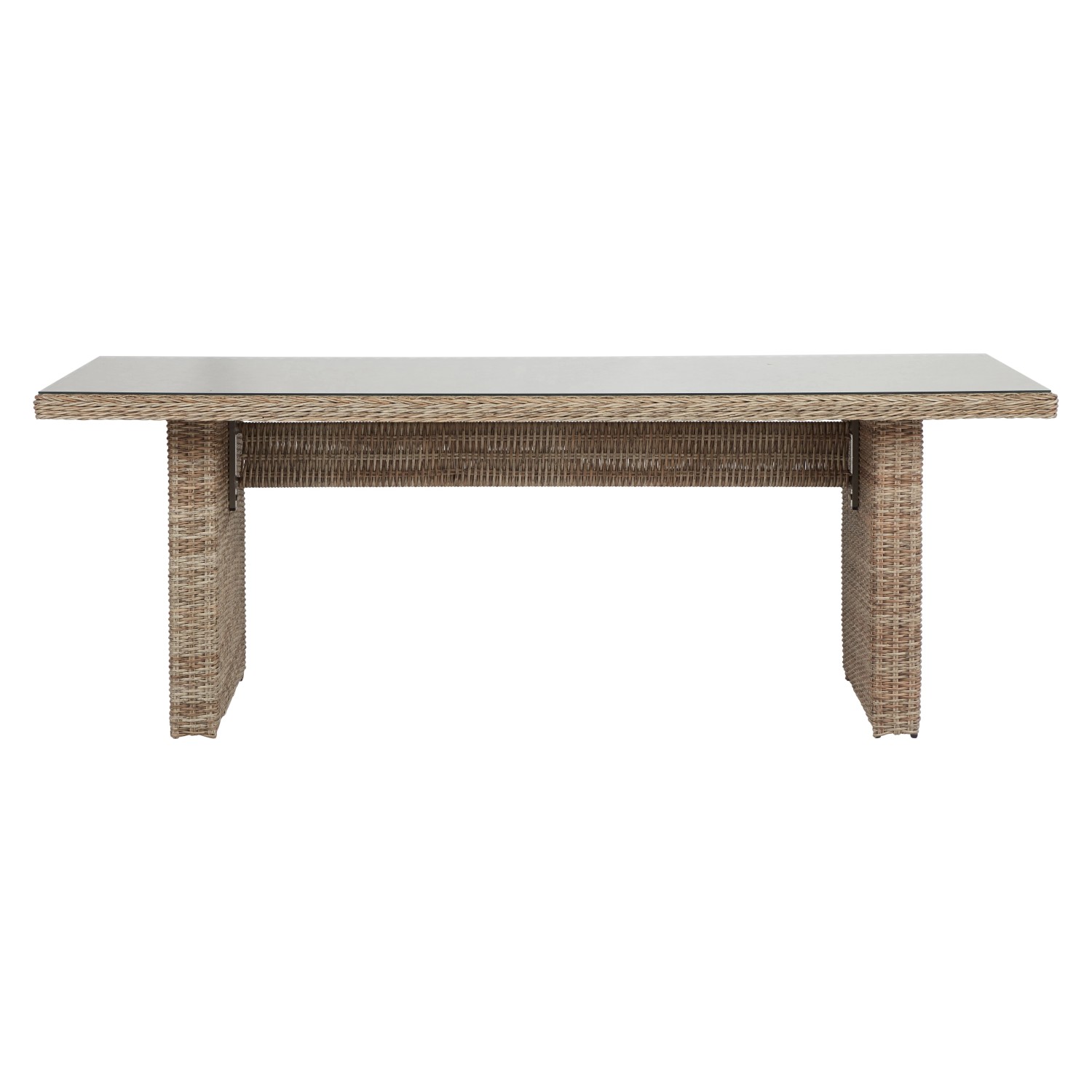 ebuy24 Gram Gartentisch 210x96 cm mit Glasplatte Natur günstig online kaufen
