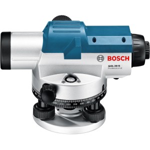 Bosch Professional GOL 20 G optisches Niveliergerät, silber/blau, für präzise Messungen.
