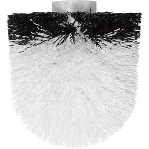 Spirella Ersatzbürste Black, Ø 83 mm, für WC-Bürsten. Schwarz-weißer Bürstenkopf.