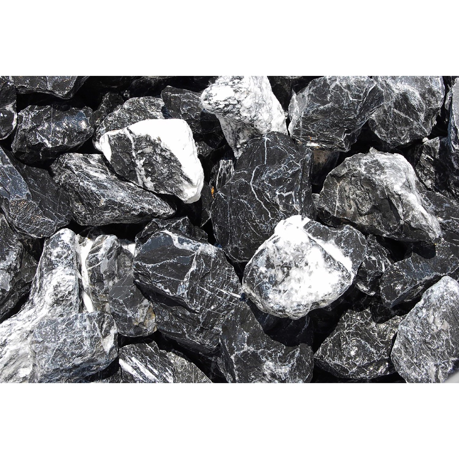 Thumbnail - Marmorbruch Schwarz-Weiß 50 - 100 mm 1000 kg Big-Bag