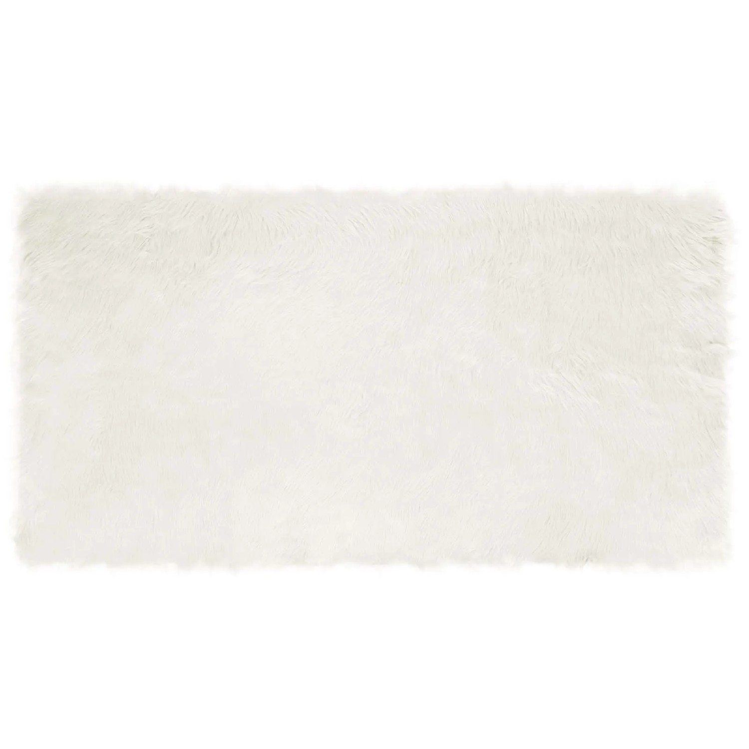 vidaXL Kunstschaffell Teppich Tafalla Weiß 80 x 150 cm Polyester 42021456 günstig online kaufen