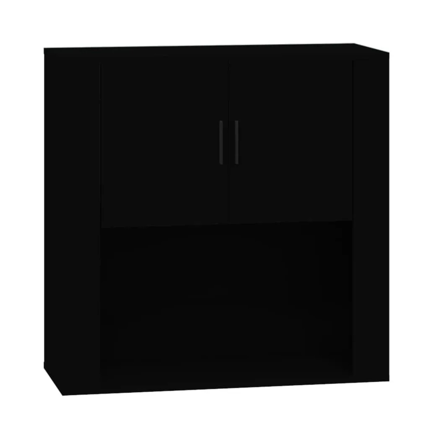 vidaXL Wandschrank Schwarz 80x33x80 cm Holzwerkstoff 816585 günstig online kaufen