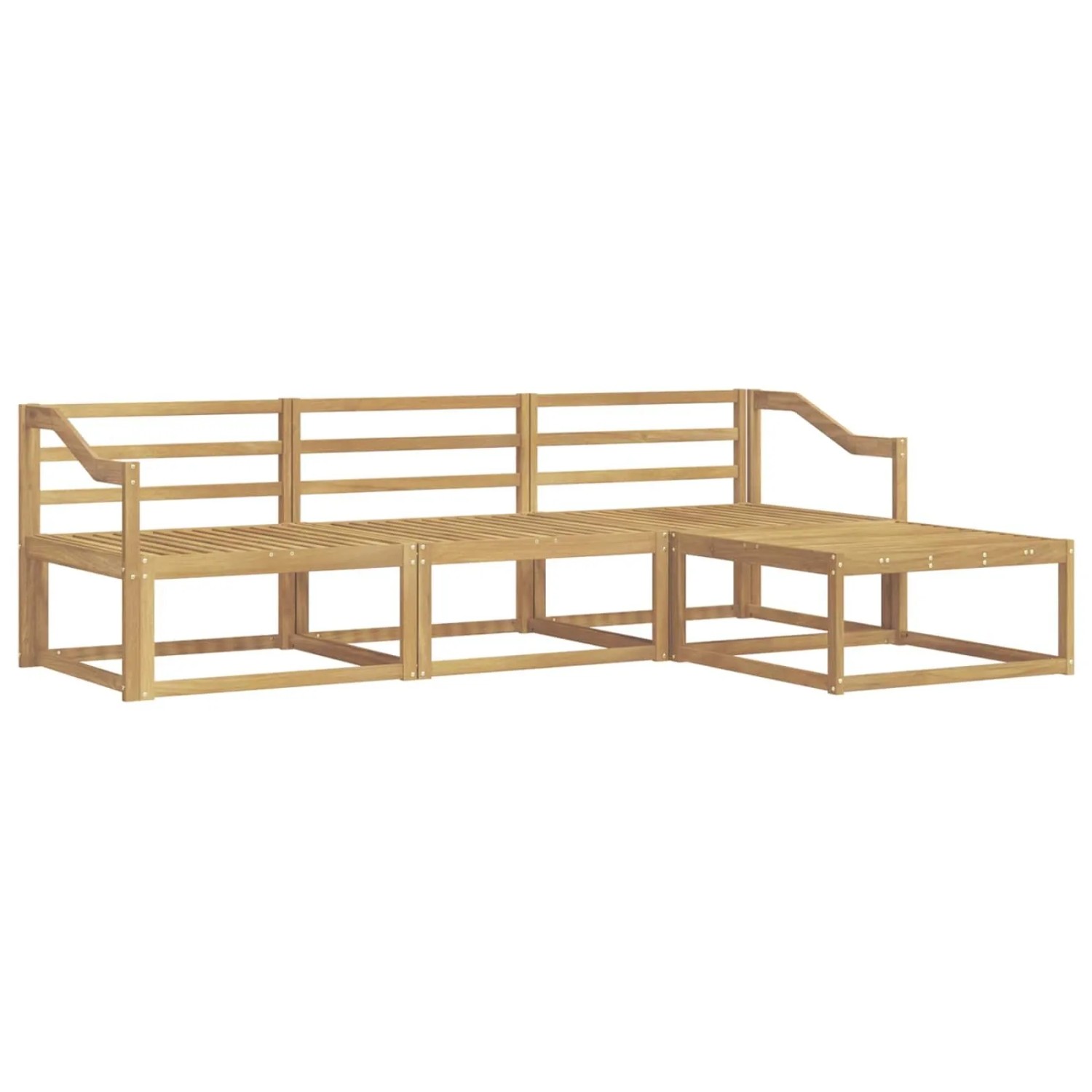 vidaXL Outdoor-Sofagarnitur 4 Stk Weiß 245,5 x 162,5 x 73 cm 3386283