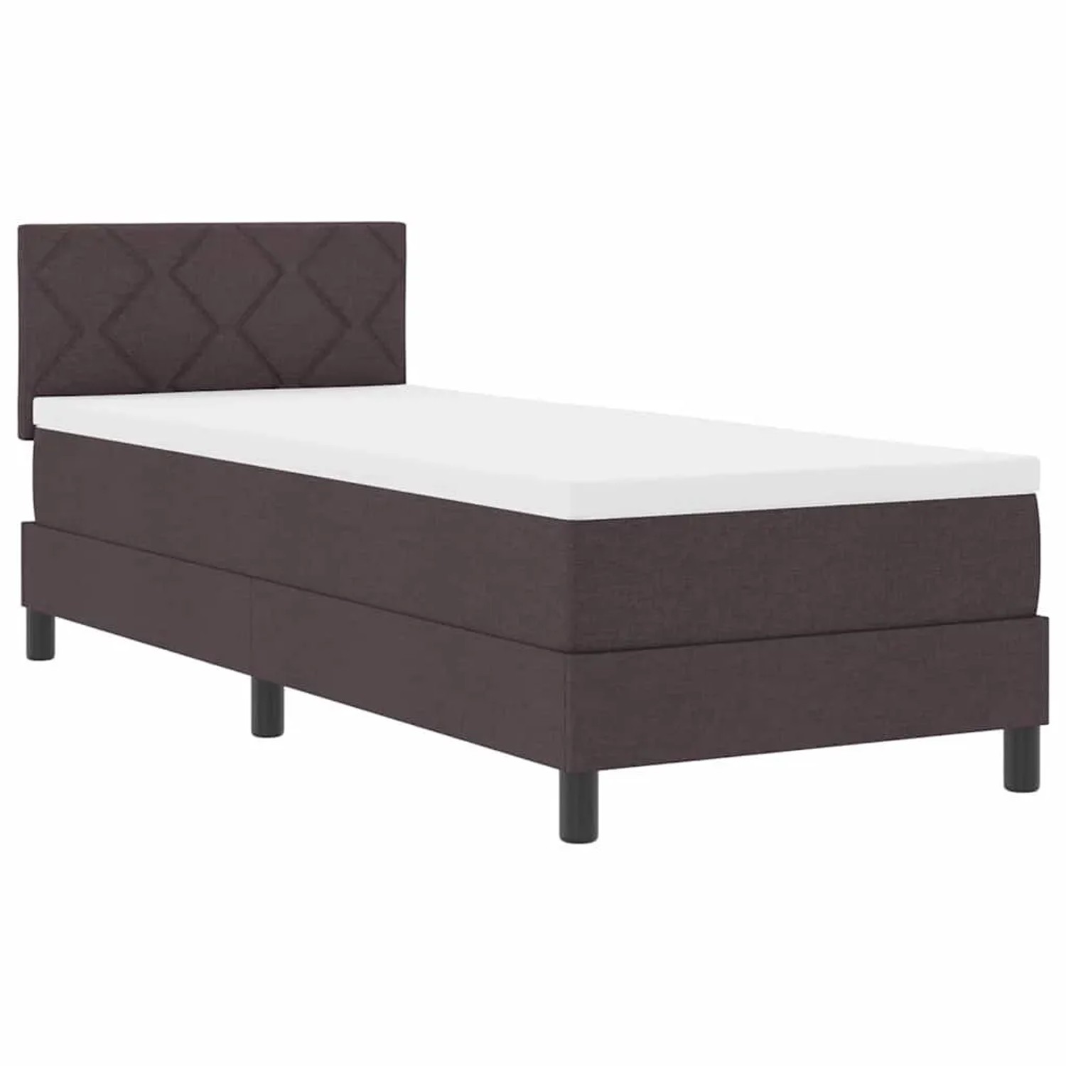 vidaXL Boxspringbett mit Matratze Dunkelbraun 80 x 200 cm Stoff 3338723 günstig online kaufen