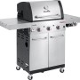 Char-Broil Gasgrill Professional Pro S 3 mit 3 Brennern, Edelstahl, mit Seitenablagen und Unterschrank.