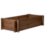 Dunkelbraunes Dobar Steck-Hochbeet aus Massivholz, 117x58,5x27,5 cm, FSC®-zertifiziert.