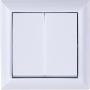 REV Aufputz-Serienschalter PlanoLuxe in Weiß für die Innenmontage.