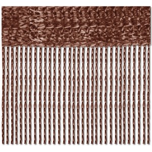 Brauner Bestlivings Fadenvorhang (2er-Pack, 90x240 cm) als Fensterdekoration oder Raumteiler.