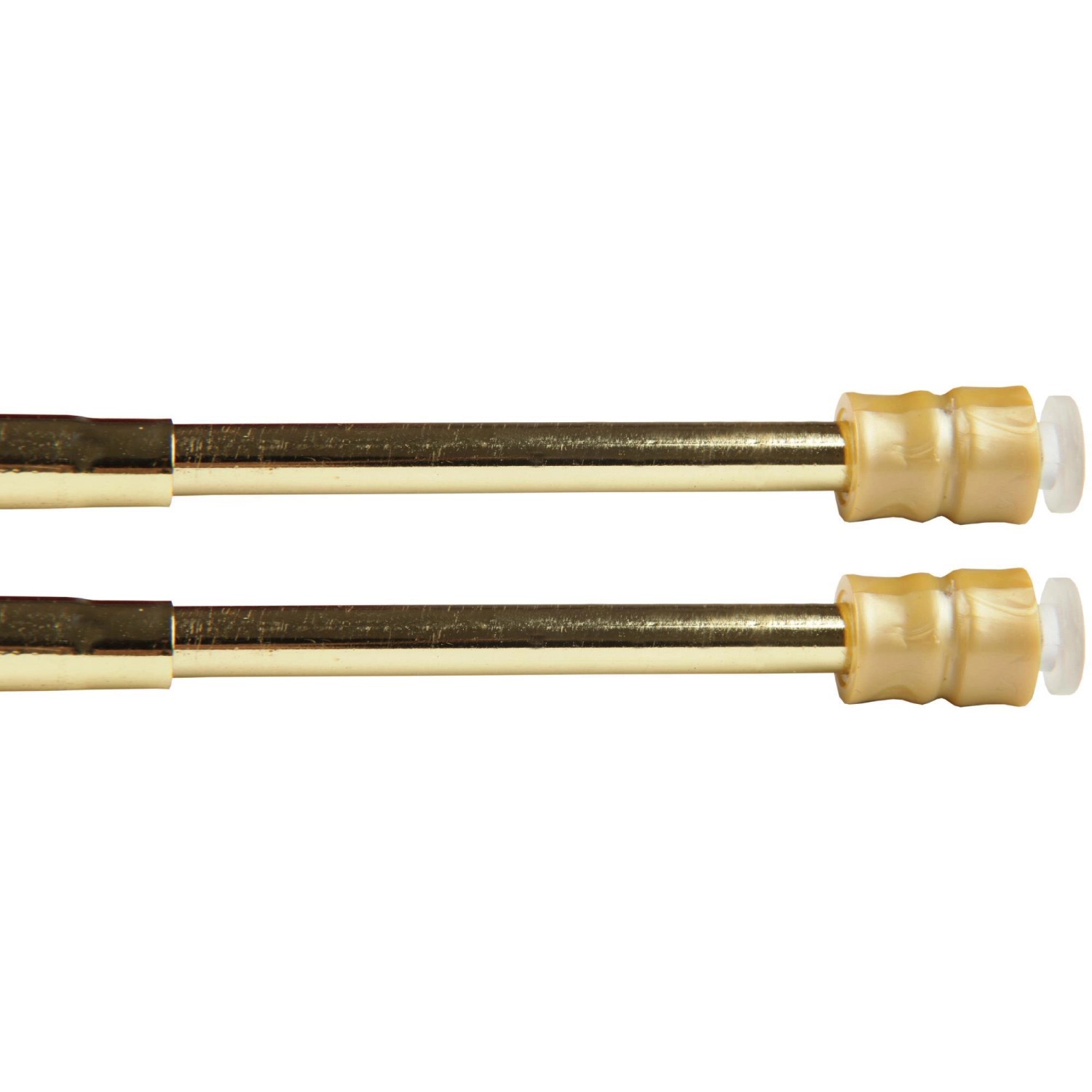 2er-Pack glänzend goldene Klemmstangen (80-120 cm) mit Schraubtechnik für Gardinen.