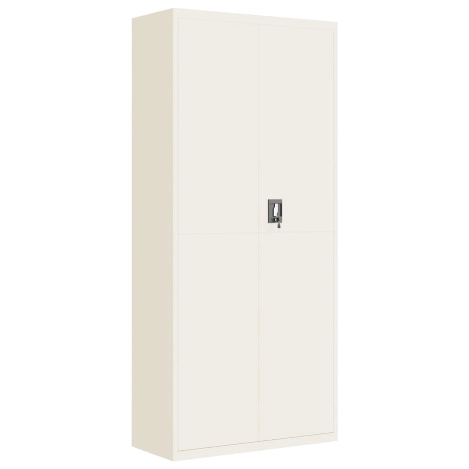 vidaXL Aktenschrank Weiß 90x40x200 cm Stahl günstig online kaufen