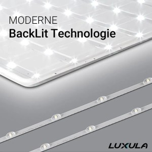 LUXULA LED Panel 120x30 cm mit BackLit Technologie für Rasterdecken und Büros.