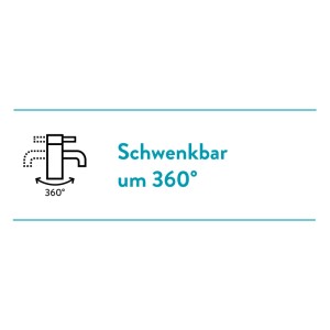 Icon: 360° schwenkbarer Auslauf der baliv Küchenarmatur. Flexibilität beim Spülen.