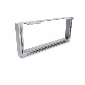 HEVVA Möbelbein GRAZ 15 cm Hoch 35 cm Tief 1 Stück Rohstahl-Klarlack