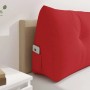 Rotes vidaXL Rückenkissen aus Stoff, ergonomisch geformt, mit praktischer Seitentasche für Smartphone. Ideal für Bett oder Sofa.