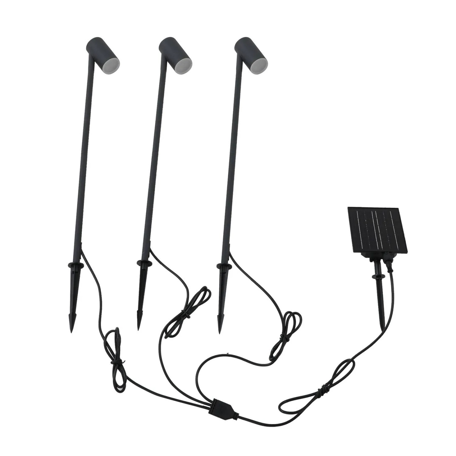Lindby 3er Set LED Myric 10019926 Modern in Schwarz aus Aluminium 1-flammig