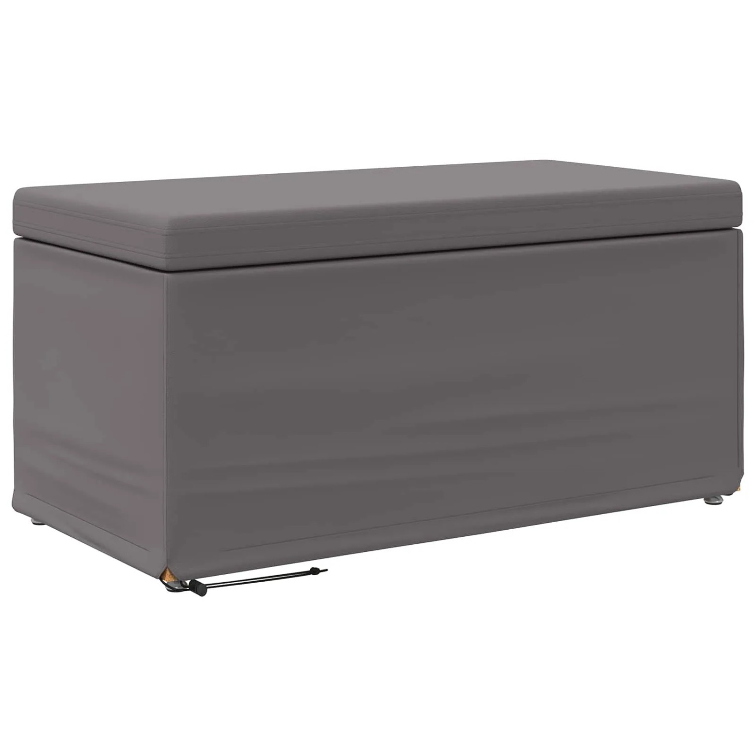 vidaXL Hocker Grau 81 x 41 x 40 cm Kunstleder und Engineering Holz 876785